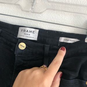Frame black skinny jeans 27